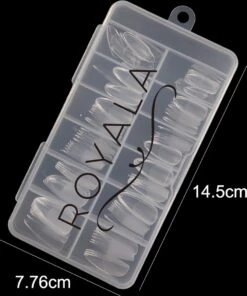 Royala 104 - Rounded Half Frosted - Full Cover - Nageltips - Nepnagels - Plaknagels - In Assortimentsbox - 120 Stuks 12 Maten - Voor Gellak Acrylnagellak En PolyGel Nagels - Royala Frosted Tips Line -Glam Make-up Verkoop 1002x1200 1