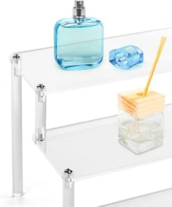 QWORK 3-laags Acryl Displaystandaard, Transparant Acryl Display Riser Plank Voor Figuren, Sieraden, Cupcake, Lippenstift, Nagellak, Kruiden, 30x21x15cm 12 QWORK 3-laags Acryl Displaystandaard, Transparant Acryl Display Riser Plank Voor Figuren, Sieraden, Cupcake, Lippenstift, Nagellak, Kruiden, 30x21x15cm -Glam Make-up Verkoop 1003x1200 5
