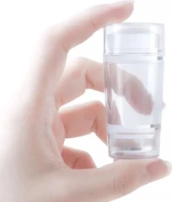 Merkloos Jinius ® - Nagelstempel Doorzichtig - Dubbele Siliconen Gel Stamper - French Manicure Tip Stempel - Nagelstempel Met Schraper - Nail Art Jelly Stamp - Nagel Stempel Kussen -Glam Make-up Verkoop 1023x1200