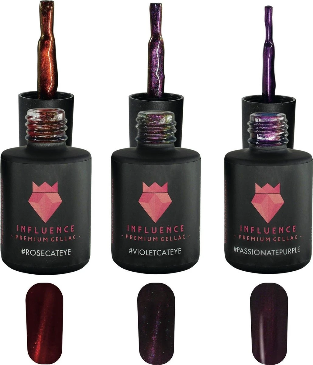 Merkloos #PASSIONATESERIE - Influence Gellac - Gellak - Gellak UV - UV Gellak - Gel Nagellak - Paars - Rood - Cat Eye - Startersset - Kado Vrouw - Valentijns Cadeau - Kado Voor Haar - 3 X 10 Ml - Inclusief Magneet 1 Merkloos #PASSIONATESERIE - Influence Gellac - Gellak - Gellak UV - UV Gellak - Gel Nagellak - Paars - Rood - Cat Eye - Startersset - Kado Vrouw - Valentijns Cadeau - Kado Voor Haar - 3 X 10 Ml - Inclusief Magneet