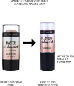Maybelline Master Studio Strobing Highlighter Stick - 100 Light 20 Maybelline Master Studio Strobing Highlighter Stick - 100 Light -Glam Make-up Verkoop 1037x1200 4