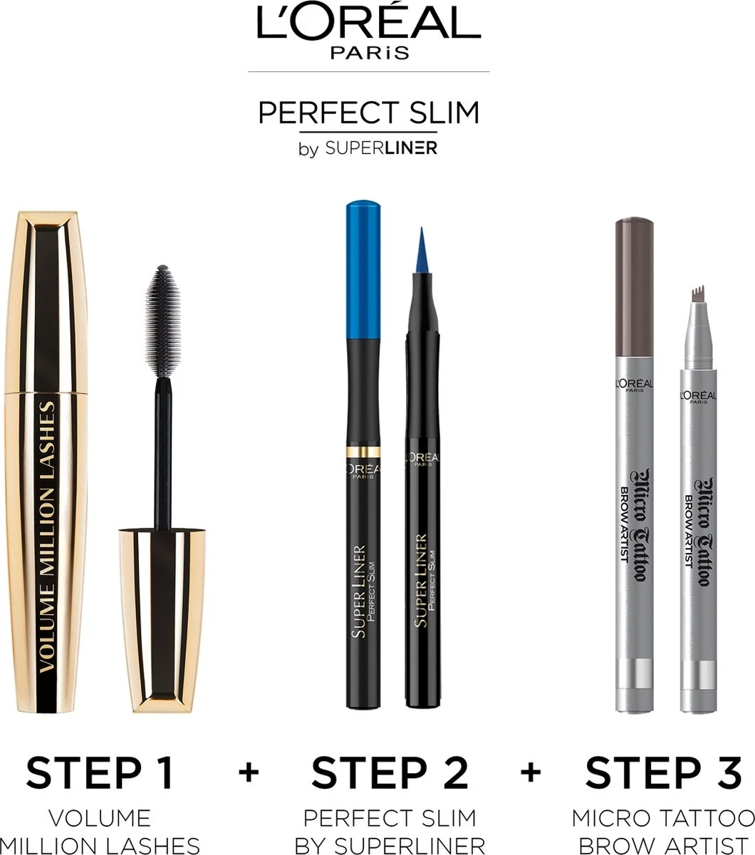 L’Oréal Paris Superliner Perfect Slim Eyeliner - Blauw 5 L’Oréal Paris Superliner Perfect Slim Eyeliner - Blauw - Afbeelding 5
