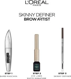 L’Oréal Paris Brow Artist Skinny Definer Wenkbrauwpotlood - 105 Brunette - Ultradun -Glam Make-up Verkoop 1065x1200 4