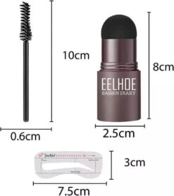 Wenkbrauw Stempel- Poeder - Herbruikbaar - Donker Bruin - Wenkbrauwstempel- Inclusief Sjablonen - Natuurlijke Kleur- Vegan | Eyebrow Powder | Cadeau Voor Haar -Glam Make-up Verkoop 1065x1200 5