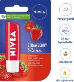 Nivea - Labello Strawberry Shine Lippenbalsem - 5,5 Ml Stick - Lipbalsem - Lipbalm - Lipverzorging - Verrijkt Met Shea Boter En Bio Jojoba Olie 9 Nivea - Labello Strawberry Shine Lippenbalsem - 5,5 Ml Stick - Lipbalsem - Lipbalm - Lipverzorging - Verrijkt Met Shea Boter En Bio Jojoba Olie -Glam Make-up Verkoop 1082x1200 5