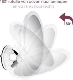 Merkloos Make-Up Spiegel Met Led Verlichting En Zuignap - 360° Verstelbaar 10x Vergroot -Glam Make-up Verkoop 1090x1200 3