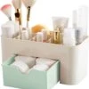 IBright Make-Up Organizer Met Lade - Cosmetica Opbergdoos - Bureau Organizer - Groen