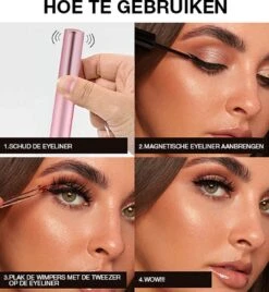 Merkloos Magnetische Wimpers - Open Oog - Magnetische Nep Wimpers Met 2 Magnetic Eyeliners En Applicator - Valse Wimpers - Magnetic Lashes - Magnetische Wimpers Set -Glam Make-up Verkoop 1107x1200 3