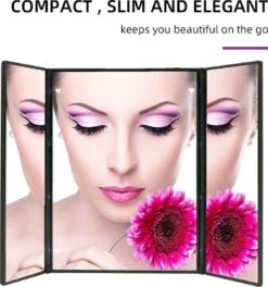 Spiegel Met LED Verlichting - Make-upspiegel - Zwart 11 Spiegel Met LED Verlichting - Make-upspiegel - Zwart -Glam Make-up Verkoop 1124x1200 4