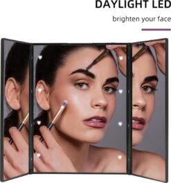 Spiegel Met LED Verlichting - Make-upspiegel - Zwart 12 Spiegel Met LED Verlichting - Make-upspiegel - Zwart -Glam Make-up Verkoop 1124x1200 5