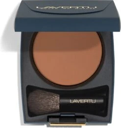 Lavertu Cosmetics - Bronzer Terre De Soleil 01 Donker - Inclusief Kwast En Spiegel - Baked Bronzer - Laat Uw Huid Ademen - Zeer Zuinig In Gebruik