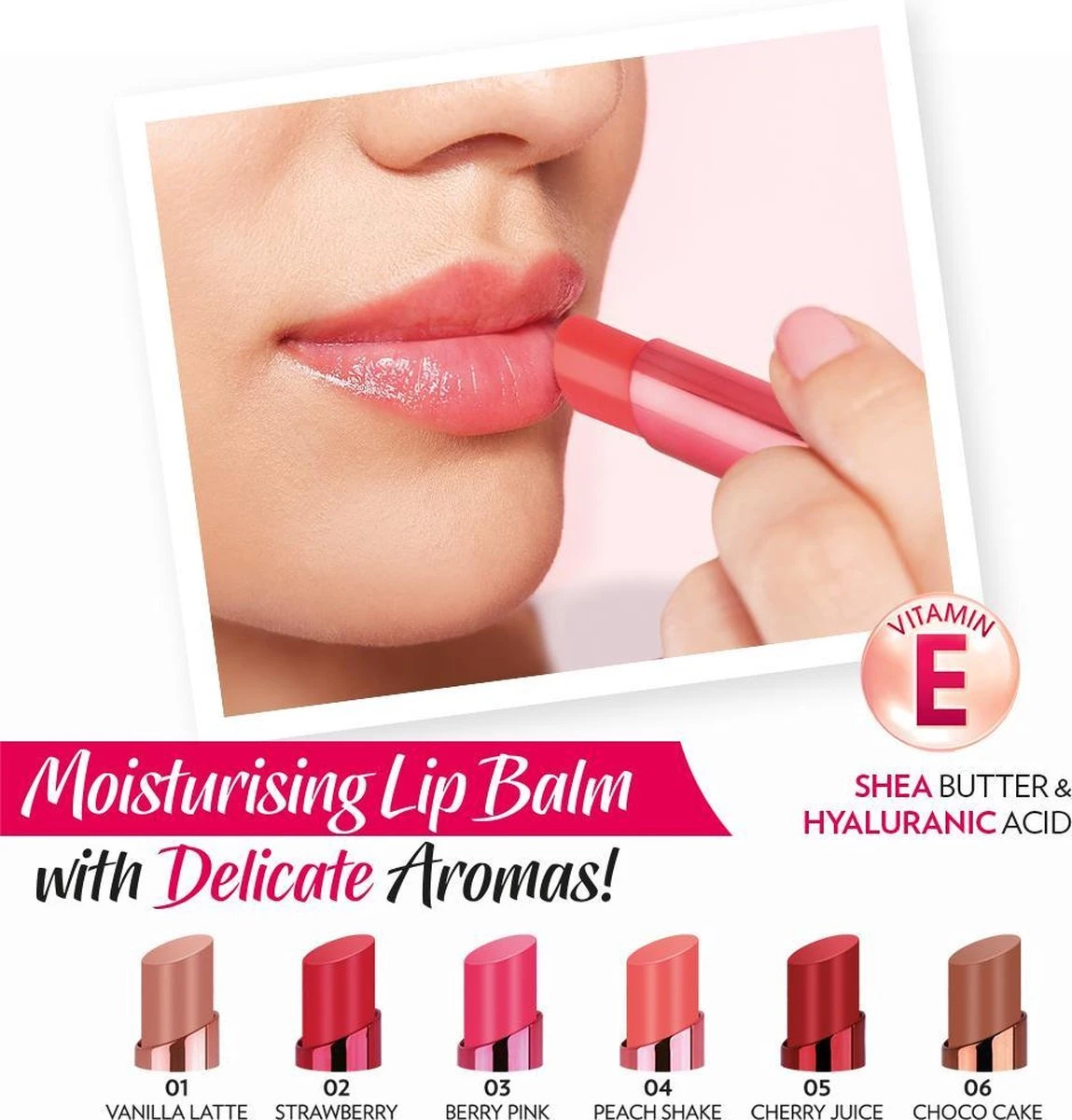 Golden Rose Glow Kiss Tinted Lip Balm PEACH SHAKE NO: 04 Met Hyaluronzuur, Vitamine E En SPF15 2 Golden Rose Glow Kiss Tinted Lip Balm PEACH SHAKE NO: 04 Met Hyaluronzuur, Vitamine E En SPF15 - Afbeelding 2