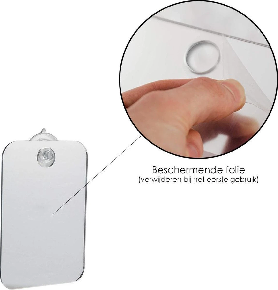 Merkloos Make-up Spiegel Wit - Spiegeltje - Badkamer Spiegel - Waterbestendig - Reisspiegel - 17 X 13 Cm 4 Merkloos Make-up Spiegel Wit - Spiegeltje - Badkamer Spiegel - Waterbestendig - Reisspiegel - 17 X 13 Cm - Afbeelding 4