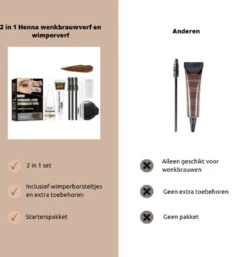 2 In 1 - Henna Wenkbrauwverf En Wimperverf - Bruin - Henna Brows - DIY Henna Brows Kit - Starterspakket 11 2 In 1 - Henna Wenkbrauwverf En Wimperverf - Bruin - Henna Brows - DIY Henna Brows Kit - Starterspakket -Glam Make-up Verkoop 1152x1200 6