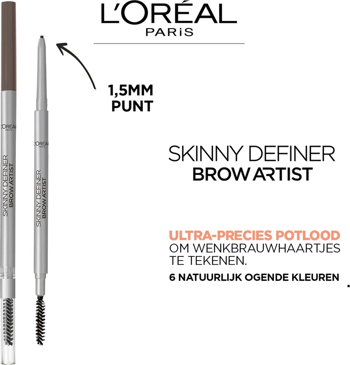 L’Oréal Paris Brow Artist Skinny Definer Wenkbrauwpotlood - 101 Blonde - Ultradun 6 L’Oréal Paris Brow Artist Skinny Definer Wenkbrauwpotlood - 101 Blonde - Ultradun - Afbeelding 6