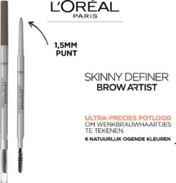 L’Oréal Paris Brow Artist Skinny Definer Wenkbrauwpotlood - 105 Brunette - Ultradun -Glam Make-up Verkoop 1152x1200 8