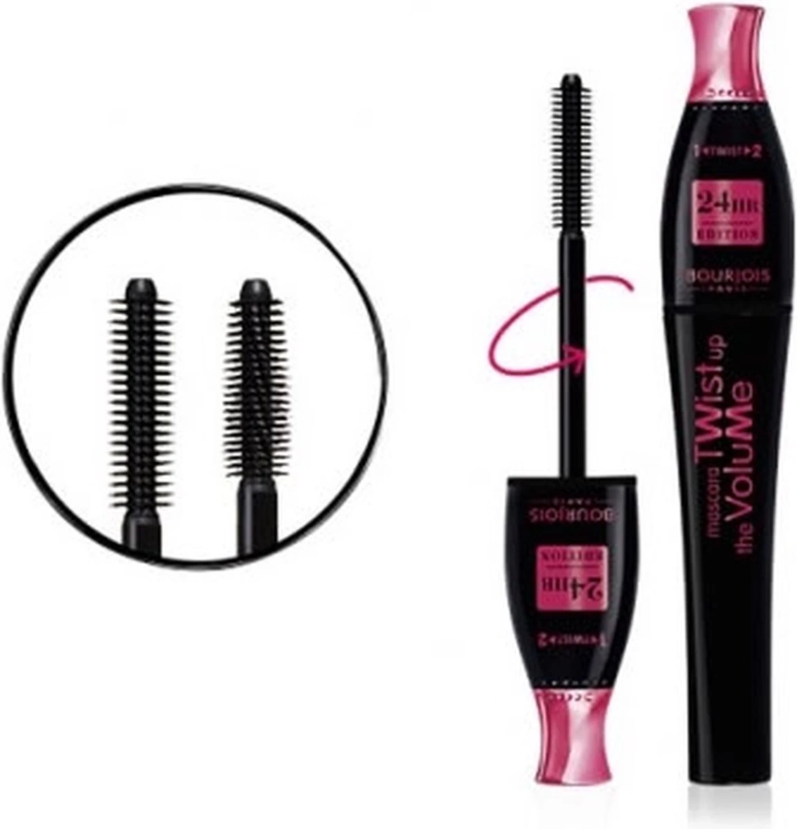 Bourjois Twist Up The Volume 24 HRS Mascara - 023 Black 12 Bourjois Twist Up The Volume 24 HRS Mascara - 023 Black - Afbeelding 12