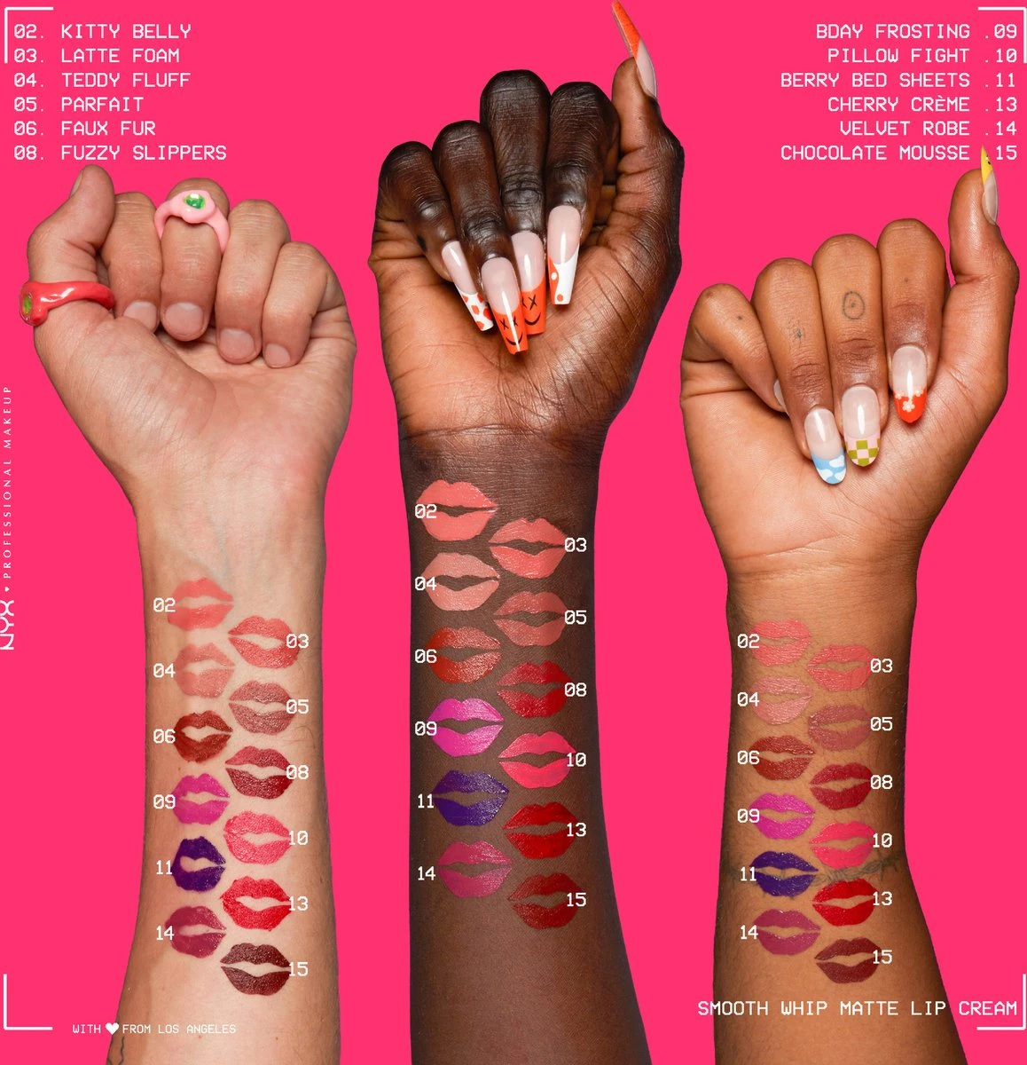 NYX Professional Makeup - Smooth Whip Matte Lip Cream Faux Fur - Vloeibare Lippenstift - 4ML 6 NYX Professional Makeup - Smooth Whip Matte Lip Cream Faux Fur - Vloeibare Lippenstift - 4ML - Afbeelding 6