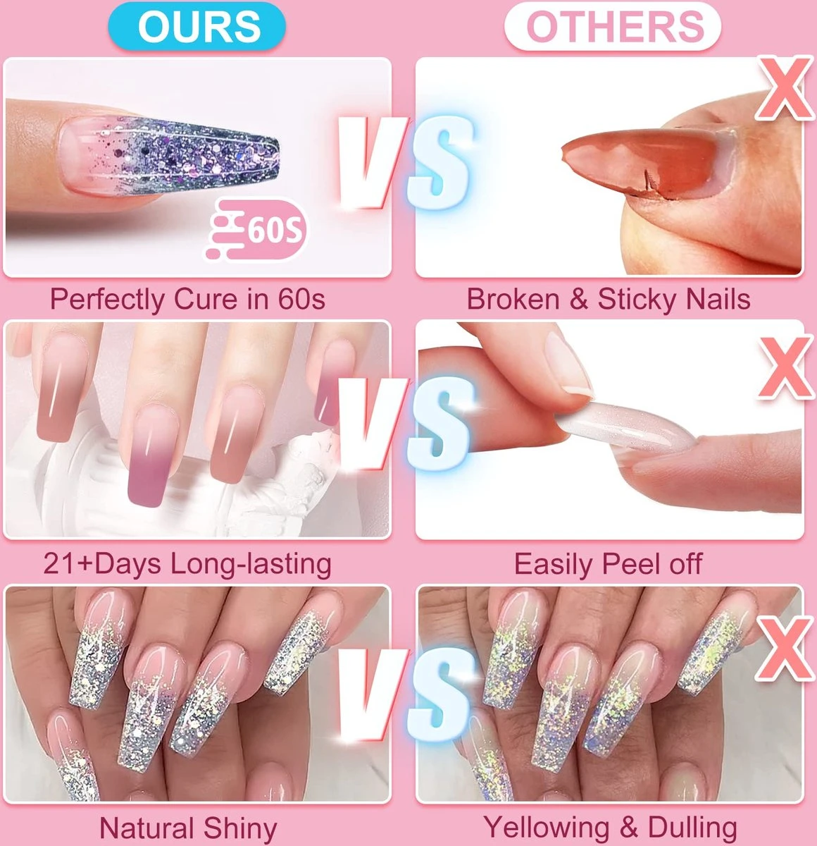 Merkloos Nagels Set - 8 Kleuren - Nagels Starter Set - Met Toplaag, Basislaag, Slipoplossing, Nagelverlengingsgel, Gel Builder - Voor DIY Voor Beginners - Beste Cadeau 5 Merkloos Nagels Set - 8 Kleuren - Nagels Starter Set - Met Toplaag, Basislaag, Slipoplossing, Nagelverlengingsgel, Gel Builder - Voor DIY Voor Beginners - Beste Cadeau - Afbeelding 5