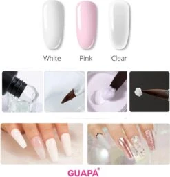 GUAPÀ® Acryl Starterspakket Pink Clear White | Acryl Poeder | Acrylic Liquid | Acryl Penselen | Dappendish | Acryl Nagels | Professionele Kwaliteit | Nepnagels -Glam Make-up Verkoop 1160x1200 4