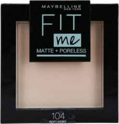 Maybelline Fit Me Matte + Poreless Compact Poeder - 104 Soft Ivory 10 Maybelline Fit Me Matte + Poreless Compact Poeder - 104 Soft Ivory -Glam Make-up Verkoop 1160x1200 9