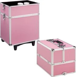 TecTake Cosmetica Koffer Met 3 Etages - Roze - Make-up Koffer -Glam Make-up Verkoop 1172x1200 15