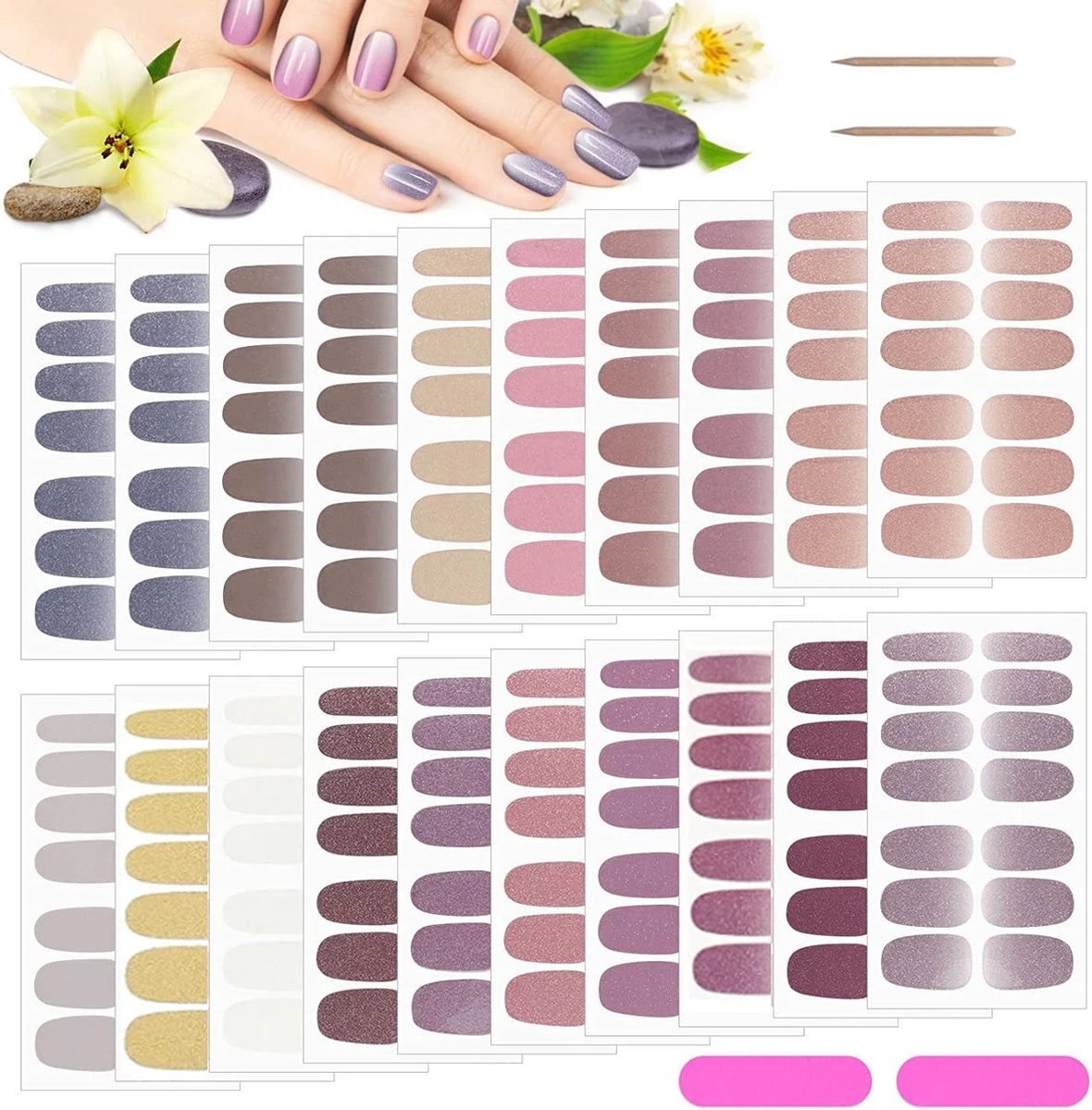 GUAPÀ® Nagelstickers & Nail Wraps - Nail Art - Nagel Folie - Diverse Kleuren Nail Wrap - 20 Vellen Nagelstickers 1 GUAPÀ® Nagelstickers & Nail Wraps - Nail Art - Nagel Folie - Diverse Kleuren Nail Wrap - 20 Vellen Nagelstickers