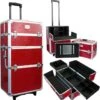 Veronica NAIL-PRODUCTS Aluminium Nagel Trolley 3 In 1 CROCO ROOD, Pedicure, Manicure. Ook Als Sinterklaas Trolley, Trolly, Koffer!