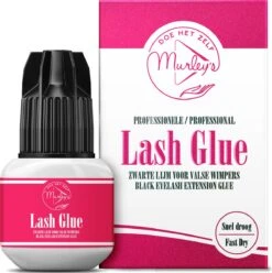 MURLEY'S Wimperlijm- Wimperextensions Lijm - Lash Glue - Zwart - Eenmalig Aanbrengen Voor Wekenlang Plezier - Perfecte Wimpers