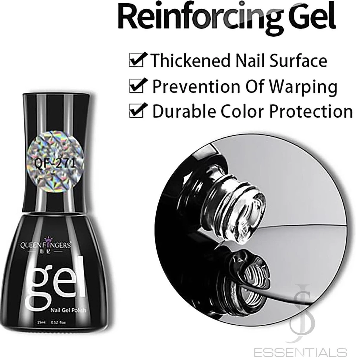 Nagelversterker - Nagelverharder - Gellak - UV/LED - 15mL 1 Nagelversterker - Nagelverharder - Gellak - UV/LED - 15mL