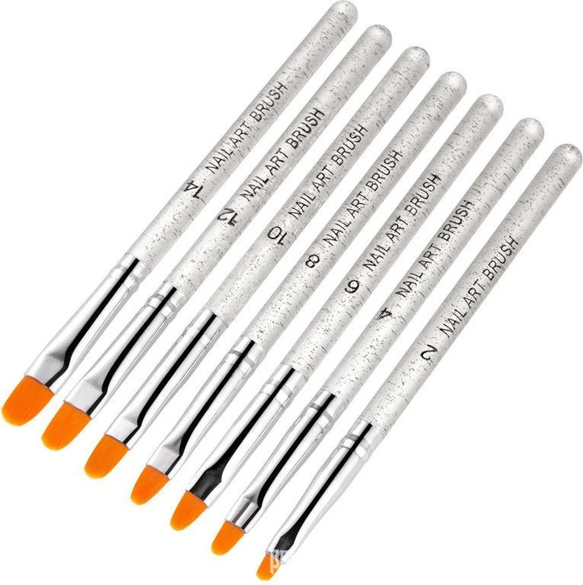 GUAPÀ - Gel Penselen Set Zilver - 7 Stuks - High Quality Gel & Nail Art Brush 1 GUAPÀ - Gel Penselen Set Zilver - 7 Stuks - High Quality Gel & Nail Art Brush