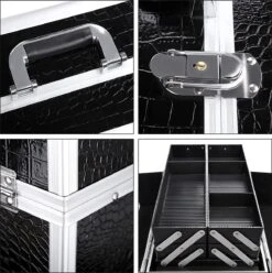 A.T. Shop Cosmeticakoffer, Make-up Koffer, Beauty Case, Bewaren Van Make-up, Nagellak. Zwart 13 A.T. Shop Cosmeticakoffer, Make-up Koffer, Beauty Case, Bewaren Van Make-up, Nagellak. Zwart -Glam Make-up Verkoop 1196x1200 43