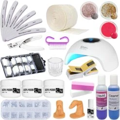 Professionele Acryl Set Met Lamp Nr.2- Acryl Starter Kit/Acryl Pakket/Acryl Nagels/Acrylpoeder/Liquid