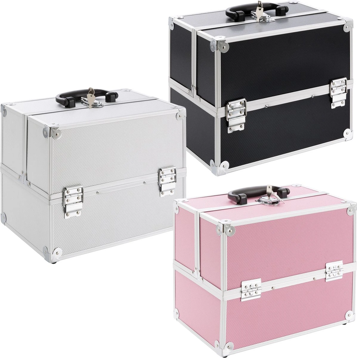 AREBOS Cosmeticakoffer Beauty Case Multikoffer 15 L Roze 3 AREBOS Cosmeticakoffer Beauty Case Multikoffer 15 L Roze - Afbeelding 3