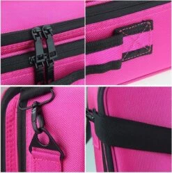 Cosmetica Koffer - Make-up Koffer Met Verstelbare Vakken - Visagie En Nagelstyliste Beauty Koffer - 35x25x11CM - Roze -Glam Make-up Verkoop 1197x1200 54