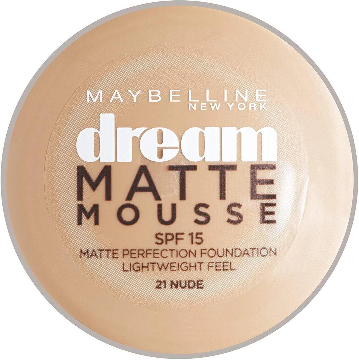 Maybelline Dream Matte Mousse Foundation - 21 Nude 6 Maybelline Dream Matte Mousse Foundation - 21 Nude - Afbeelding 6