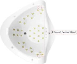 Merkloos Daniqqi - 80 Watt UV LED Lamp Nagels - 45 Leds Nagellamp - Wit -Glam Make-up Verkoop 1200x1001