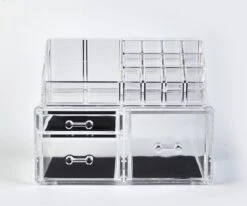 Wowup Makeup Organizer | Cosmetica Houder | Makeup Doos | Transparant | Tweedelig | Sieradendoos | Nagellak Opberger | Makeup Opberger | Lippenstift Opberger | Lippenstift Organizer -Glam Make-up Verkoop 1200x1001 4