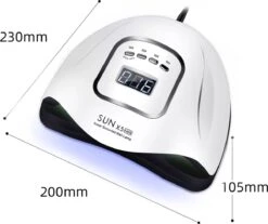 Merkloos Daniqqi - 80 Watt UV LED Lamp Nagels - 45 Leds Nagellamp - Wit -Glam Make-up Verkoop 1200x1004