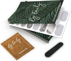 By Emily - Nagel Wrap - White Marble | 16 Stickers | Nail Wrap | Nail Art | Trendy | Design | Nagellakvrij | Eenvoudig | Nagel Wrap | Nagel Stickers | Folie | Zelfklevend | Sjablonen -Glam Make-up Verkoop 1200x1020