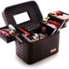 Make Up Koffer En Organizer - Beautycase Met Spiegel - Dames - Cosmetica En Visagie - Zwart