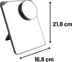 Orange85 Make-up Spiegel - Met Verlichting - LED - Met Vergrootglas - Zwart -Glam Make-up Verkoop 1200x1044 5