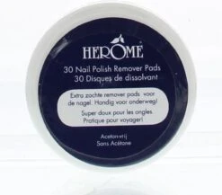 Herome Nagellakremover Pads - Nagellakverwijderaar Pads - Acetonvrij, Mild Reinigend En Droogt Niet Uit - Handig Voor Onderweg Travelsize- 30 Pads -Glam Make-up Verkoop 1200x1052