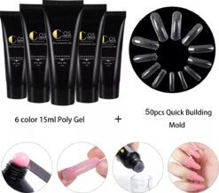 Royala - Professionele Poly Gel Starter Kit POG3. – 6 Kleuren Polygel + 6 Kleuren UV Gel - 12 Kleuren Polygel Pakket - Incl. 36 W UV Nageldroger - Poly Acryl Nagels - Nail Art - Gel Lak 27 Royala - Professionele Poly Gel Starter Kit POG3. – 6 Kleuren Polygel + 6 Kleuren UV Gel - 12 Kleuren Polygel Pakket - Incl. 36 W UV Nageldroger - Poly Acryl Nagels - Nail Art - Gel Lak -Glam Make-up Verkoop 1200x1060 1