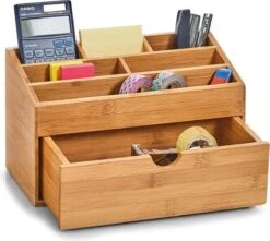 Zeller Present Houten Bureau Organizer - C-04-4-CHout - Sorteervakken & Duurzaam -Glam Make-up Verkoop 1200x1072 4