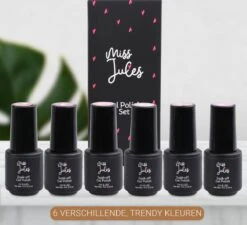 Miss Jules - 6-Delige Gellak Starterspakket - Nagellak - Kleur Paars, Roze & Glitter - Glanzend & Dekkend Resultaat -Glam Make-up Verkoop 1200x1094 2