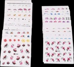 Pakket Van 50 Vellen Met Water Transfer Stickers / Decals - Sparkolia Nagel Styling - Nail Art Velletjes - Nagelstickers -Glam Make-up Verkoop 1200x1095 2