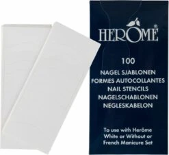 Herome Nagelsjablonen - Nail Stencils - Superstrakke Witte Nagelranden Zonder Uit Te Schieten Lakken - Voor De Perfecte French Manicure - 1*100pcs.