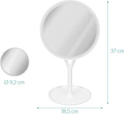 Navaris Make-up Spiegel Met Verlichting - Inclusief Kleinere Handspiegel Met 5x Vergroting - LED-verlichting Met Dim-functie - Wit -Glam Make-up Verkoop 1200x1110 12