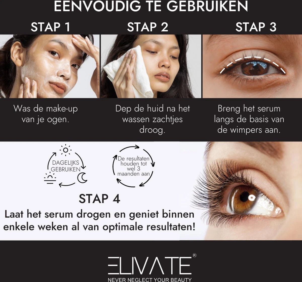 Elivate® 2x Wimperserum 3ml 7 Elivate® 2x Wimperserum 3ml - Afbeelding 7